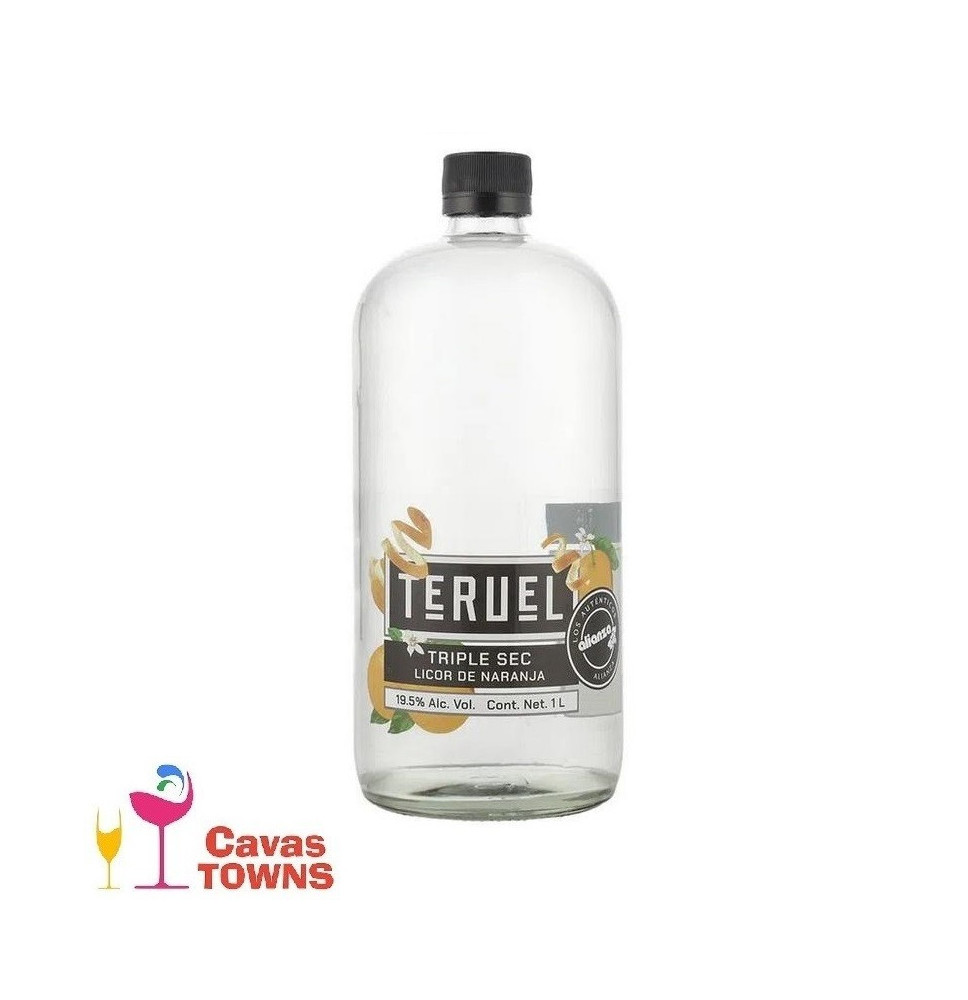 Licor Teruel Triple Sec 1000 ml - Cavas Towns Licor Teruel Triple Sec 1000 ml - Cavas Towns