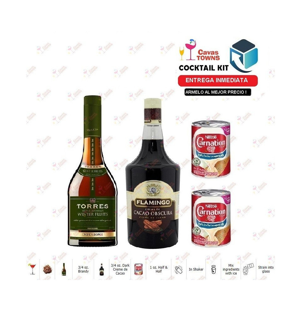 Cocktail Kit Brandy Alexander - 2 Receta Recipe - Cavas Towns Cocktail Kit Brandy Alexander - 2 Receta Recipe - Cavas Towns