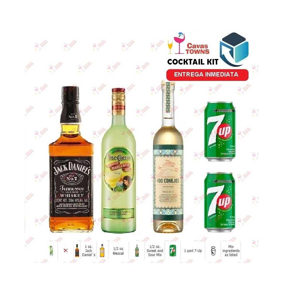 Cocktail Kit Jack Daniel's Cactus Kicker Mezcal Receta Recipe - Cavas Towns