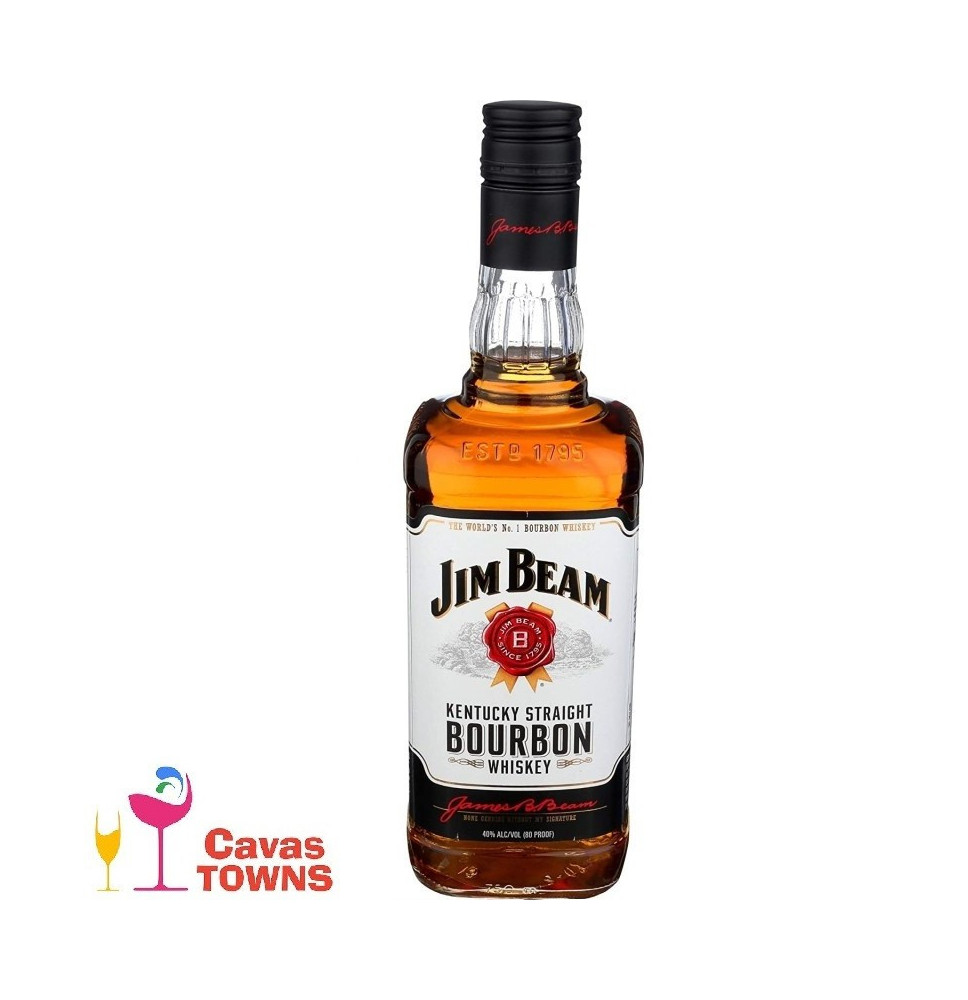 Whiskey Jim Beam Bourbon 750 ml - Cavas Towns Whiskey Jim Beam Bourbon 750 ml - Cavas Towns