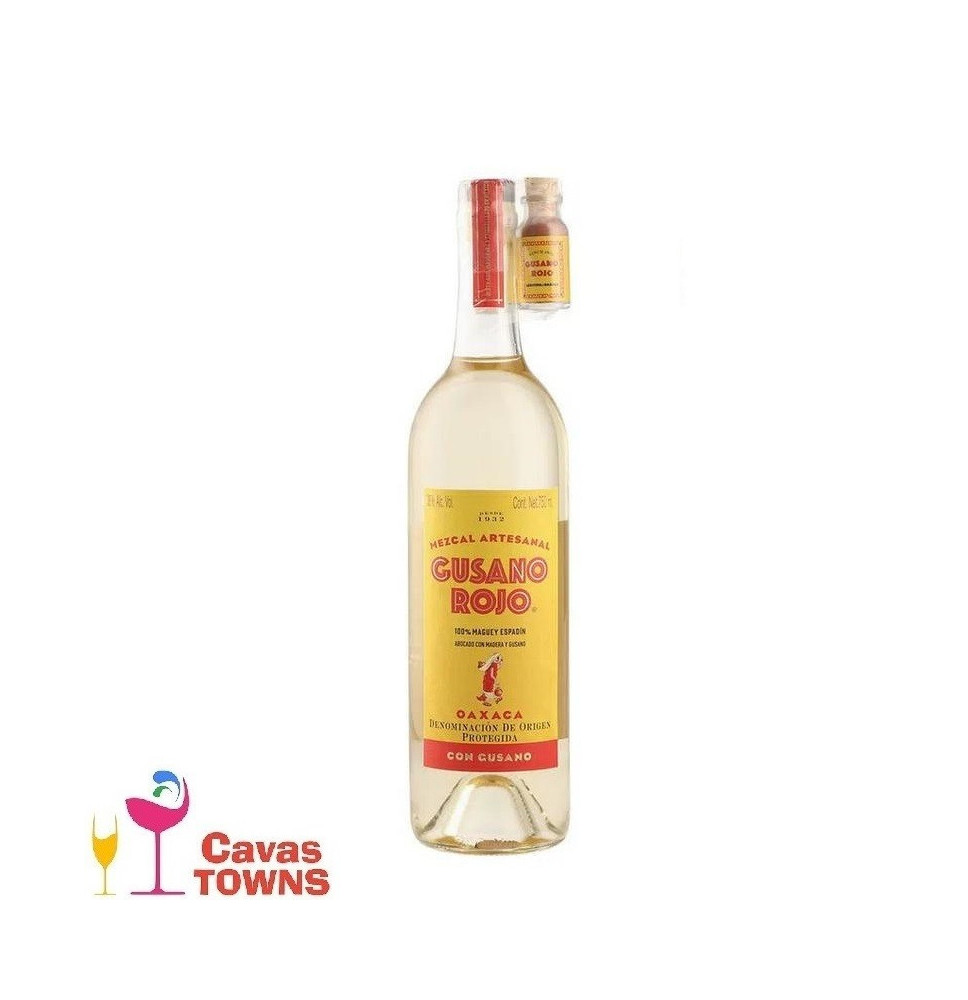 Mezcal Gusano Rojo Aboc Madera/Gusano 750ml - Cavas Towns Mezcal Gusano Rojo Aboc Madera/Gusano 750ml - Cavas Towns