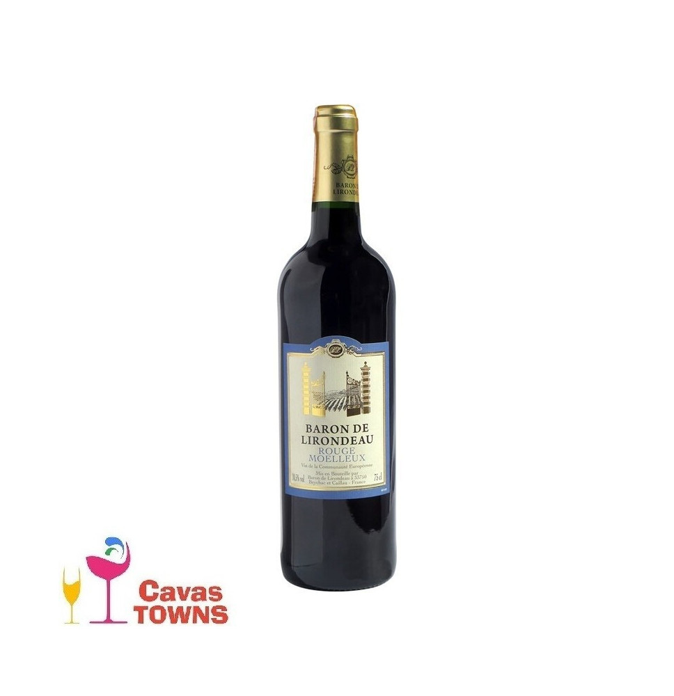Vino Tinto Baron De Lirondeau Rouge Moelleux 750 ml - Cavas Towns Vino Tinto Baron De Lirondeau Rouge Moelleux 750 ml - Cavas Towns