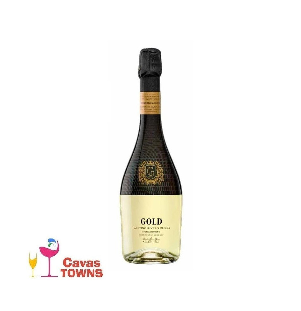 Vino Blanco Espumoso Español Faustino Rivero Gold 750ml - Cavas Towns Vino Blanco Espumoso Español Faustino Rivero Gold 750ml - Cavas Towns