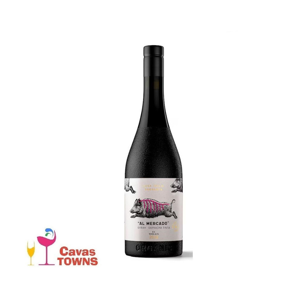 Vino Tinto Al Mercado Hola Barcelona Syrah Garnacha 750 ml - Cavas Towns Vino Tinto Al Mercado Hola Barcelona Syrah Garnacha 750 ml - Cavas Towns