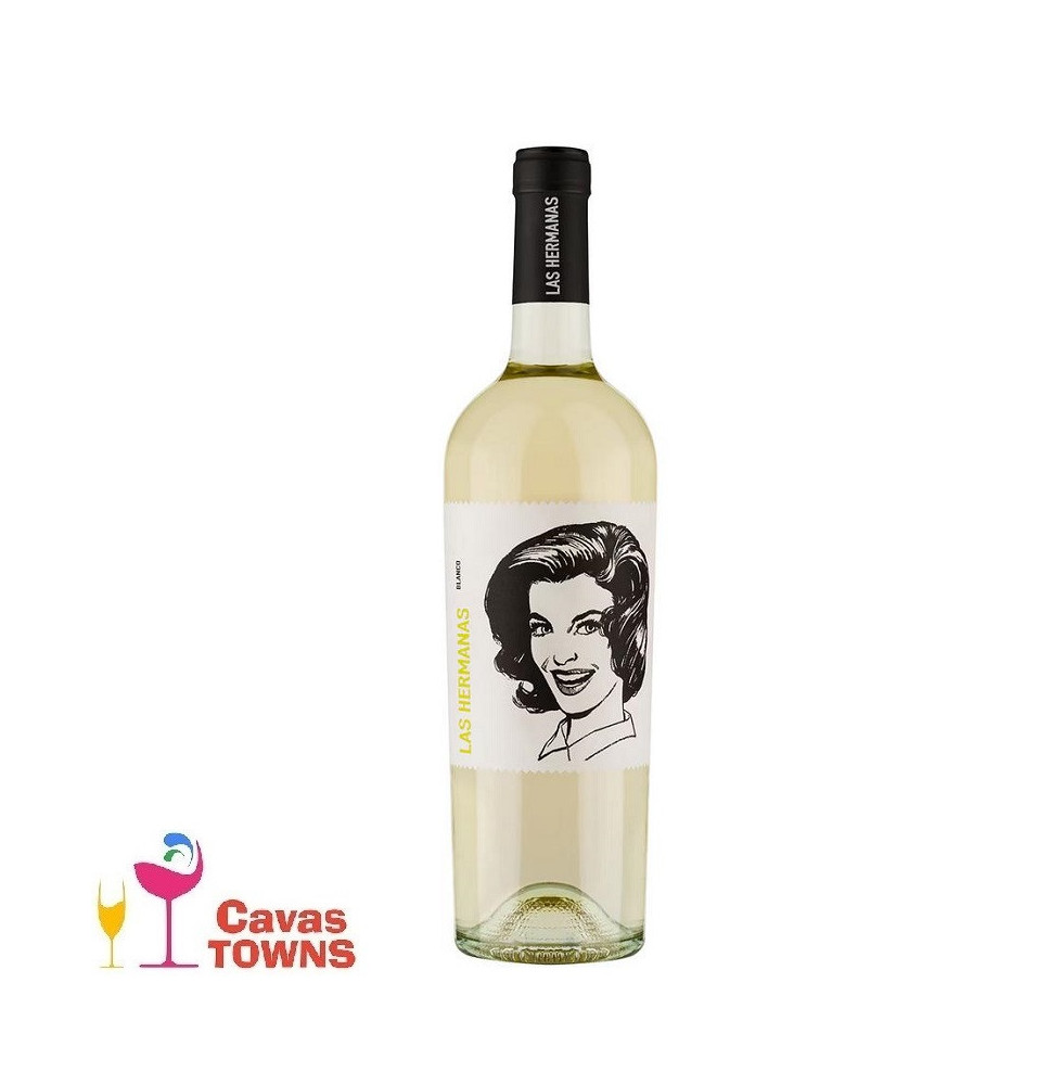 Vino Blanco Español Las Hermanas Macabeo 750 ml - Cavas Towns Vino Blanco Español Las Hermanas Macabeo 750 ml - Cavas Towns