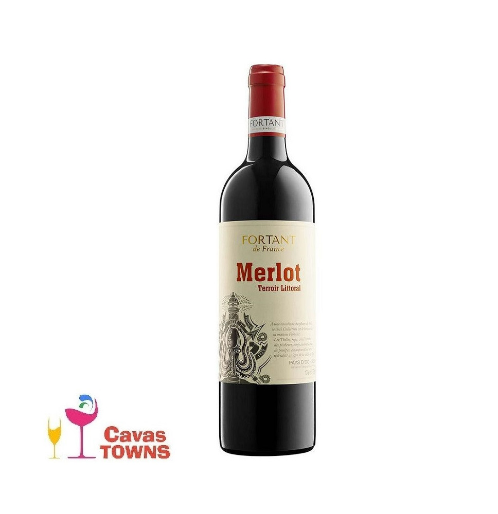 Vino Tinto Littoral Fort Merlot 750 ml - Cavas Towns Vino Tinto Littoral Fort Merlot 750 ml - Cavas Towns
