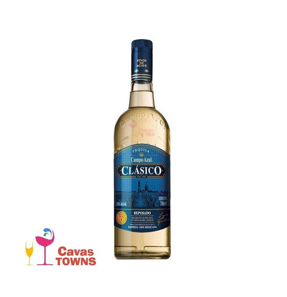 Tequila Campo Azul Reposado 750 ml - Cavas Towns Tequila Campo Azul Reposado 750 ml - Cavas Towns