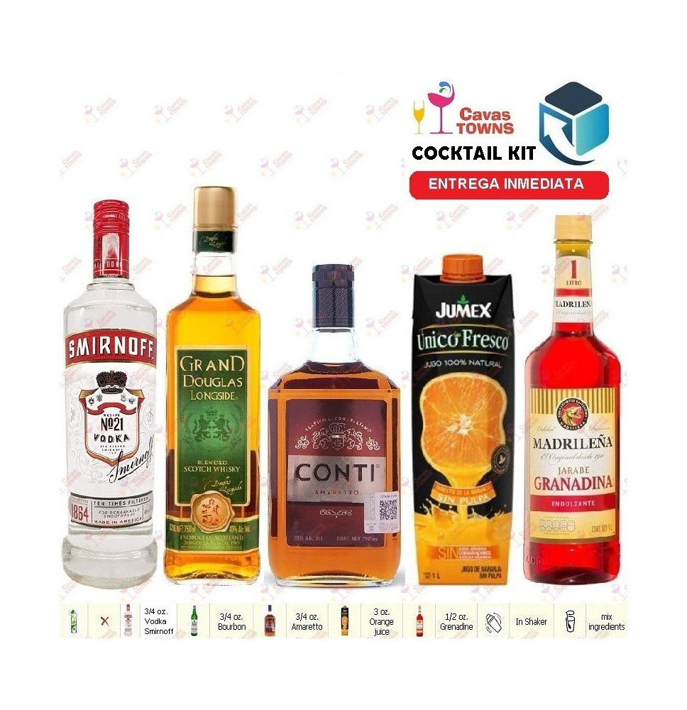 Vodka Smirnoff Cocktail Kit Alabama Slammer -1 Receta Recipe - Cavas Towns Vodka Smirnoff Cocktail Kit Alabama Slammer -1 Receta Recipe - Cavas Towns