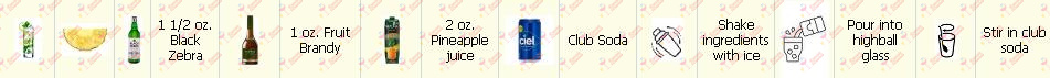Whisky Black Zebra Cocktail Kit 21 - 3 Receta Recipe